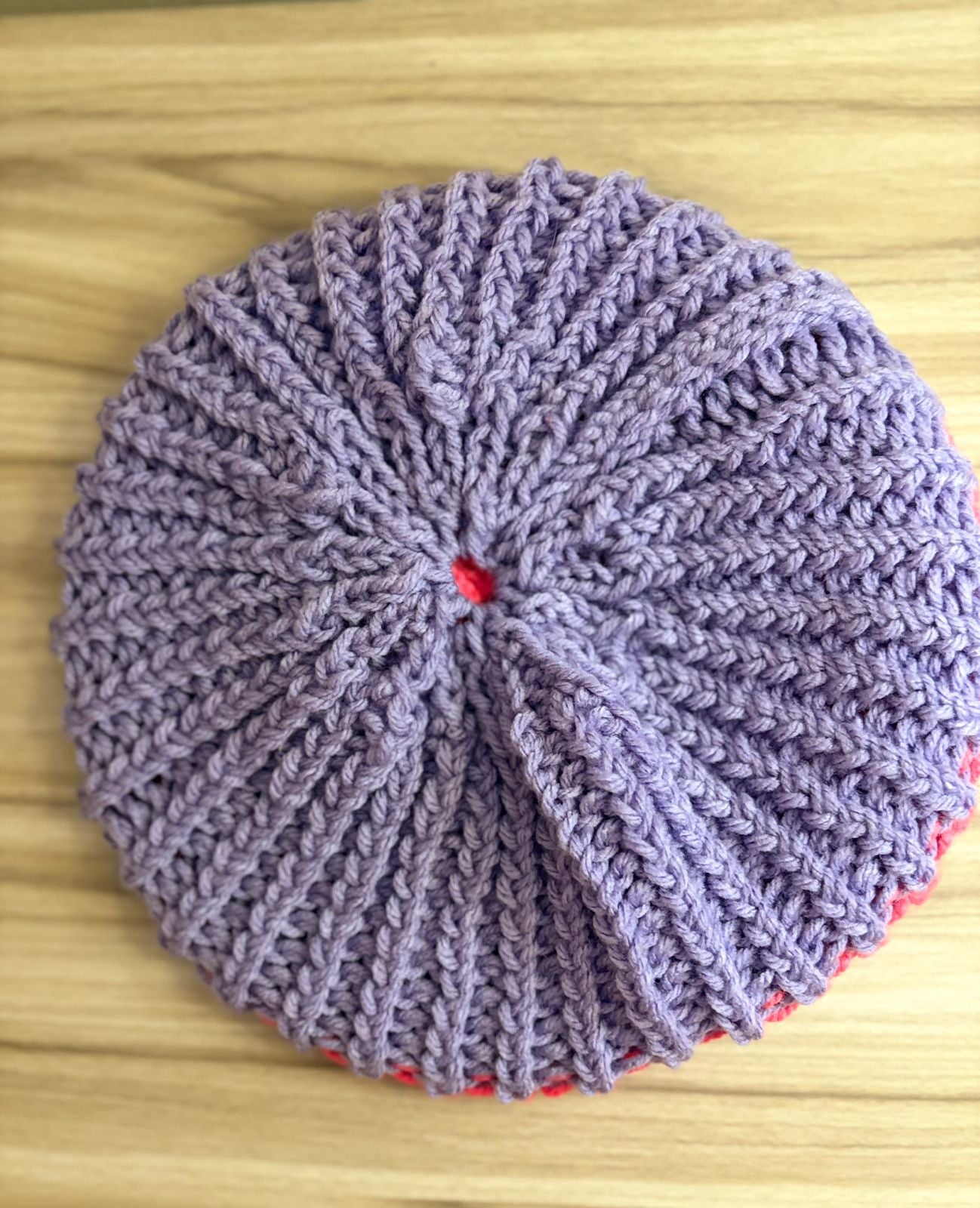 Boina de lana tejido a mano